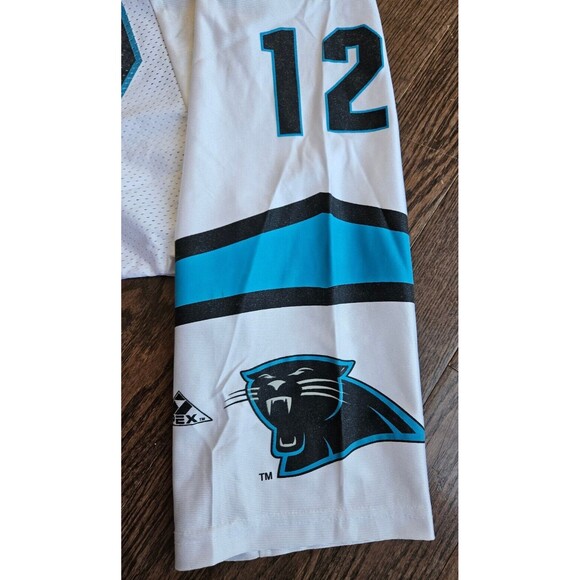 1995 Carolina Panthers #12 Kerry Collins Inaugural Season Game Jersey APEX SZ L - Picture 11 of 16